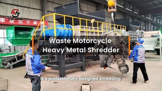 Industrial Tyre Shredder Machine Twin Shaft Crusher Shredding for Medical Waste Recycling Plant